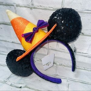 Disney Parks Witch Hat Candy Corn Halloween Minnie Ears Headband 2020 RETIRED